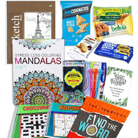 Get Well Soon Art Set Kit Gift | Hospital After Surgery Recovery Gift, College.Student,Activity Books Care Package | Feel Better Soon Gift Basket For Sick Friend Stress Relief & Great Snack Variety