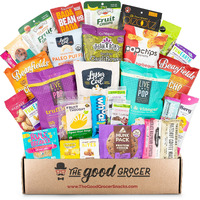 Deluxe Gluten Free And Vegan (Dairy Free) Snacks Care Package: Delicious Protein Bars, Cookies, Chips, Puffs, Fruit & Nuts, Healthy Gift Basket Alternative, Snack Variety Pack, College Student Care Package