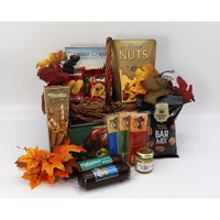 Gift Basket Village Gobble Til You Wobble Gourmet Basket: Assorted Cheeses, Cookies, Sausages, Nuts & More, Perfect For Any Occasion, Handcrafted In Usa, 14X8X12   , 3.44 Lbs