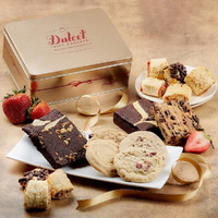 Dulcet Gift Basket Gourmet Signature Variety Of Cookie And Brownie Pastries In An Elegant Assembled Tin Box, Unique Idea For Housewarmings Holidays, Birthday, Sympathy, Get Well, Office Gatherings With Men & Women.