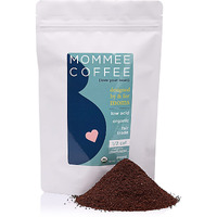 Mommee Coffee Half Caf Ground Low Acid Coffee - 100% Arabica Organic Coffee Beans With Smooth Caramel Flavor - Medium Grind For Drip, Reusable One Cup Filters - 11 Oz