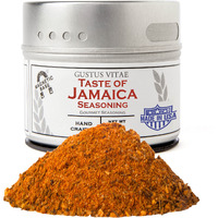 Taste Of Jamaica Jerk Seasoning & Spice Blend - Authentic Artisanal Gourmet Blend - Non Gmo - Crafted In Small Batches - All Natural - Magnetic Tin - Hand Packed - 1.5 Ounce