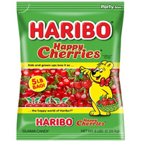 Haribo Gummi Candy, Happy Cherries, 5- Pound Bag