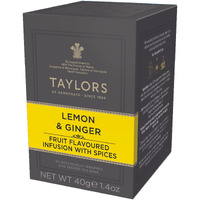 Taylors Of Harrogate Lemon & Ginger Herbal Tea, 20 Count (Pack Of 6)