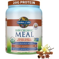 Garden Of Life Meal Replacement Vanilla Chai Powder, 14 Servings, Organic Raw Plant Based Protein Powder, Vegan, Gluten-Free 16 Ounce