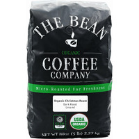 The Bean Organic Coffee Company Christmas Roast, Dark Roast, Ground Coffee, 5-Pound Bag, Caf   Molido Tostado Org  Nico