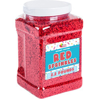 Red Sprinkles - 2.2 Pounds - Bulk Red Sprinkles - Red Halloween Sprinkles - Red Christmas Sprinkles For Cake Decorating - Ice Cream Sprinkles - Red Jimmies For Cookies, Cupcakes