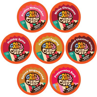 Crazy Cups Christmas Variety Pack Of Single Serve Flavored Coffee Pods For Keurig, 30 Count Holiday Gift