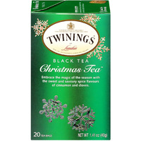 Twinings Christmas Black Tea, 20 Count (Pack Of 6), Individually Wrapped Bags, Caffeinated, Aromatic Cinnamon & Clove, Enjoy Hot Or Iced