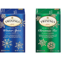 Twinings Holiday Variety Pack Tea Bags, Christmas Tea And Winter Spice, 20 Count (Pack Of 4), Enjoy Hot Or Iced