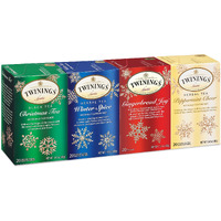 Twinings Holiday Variety Pack Tea Bags, Christmas Tea, Winter Spice, Gingerbread Joy, Peppermint Cheer, 20 Count (Pack Of 4), Enjoy Hot Or Iced