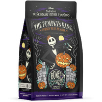 Bones Coffee Company Pumpkin King Flavored Ground Coffee Beans Pumpkin Pecan Praline Flavor, Made With Arabica Coffee Beans, Medium Roast Coffee Inspired By The Nightmare Before Christmas (12 Oz)