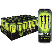 Monster Energy Nitro Super Dry Maximum Strength Drink 16, 384 Fl Oz, (Pack Of 24)