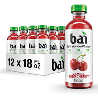 Bai Antioxidant Infused Water Beverage, Zambia Bing Cherry, With Vitamin C And No Artificial Sweeteners, 18 Fluid Ounce Bottle, 12 Pack