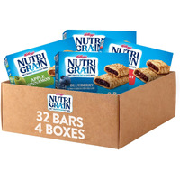 Nutri-Grain Soft Baked Breakfast Bars, Kids Snacks, Whole Grain, Variety Pack (4 Boxes, 32 Bars)
