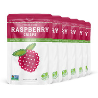 Natures Turn Freeze-Dried Fruit Snacks, Raspberry Crisps, Pack Of 6 (0.53 Oz Each)