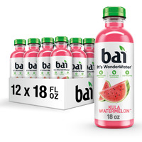 Bai Antioxidant Infused Water Beverage, Kula Watermelon, With Vitamin C And No Artificial Sweeteners, 18 Fluid Ounce Bottle, 12 Pack