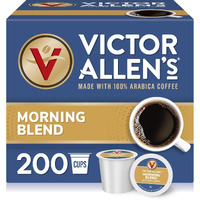 Victor Allen's Coffee Morning Blend, Light Roast, 200 Count, Single Serve Coffee Pods For Keurig K-Cup Brewers