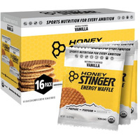 Honey Stinger Organic Vanilla Waffle | Energy Stroopwafel For Exercise, Endurance And Performance | Sports Nutrition For Home & Gym, Pre And Post Workout | Box Of 16 Waffles, 16.96 Ounce