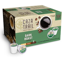 Caza Trail Coffee Pods, Dark Roast, Single Serve (Pack Of 100) (Packaging May Vary)