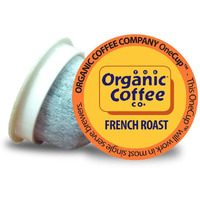 The Organic Coffee Co. Compostable Coffee Pods - French Roast (80 Ct) K Cup Compatible Including Keurig 2.0, Dark Roast