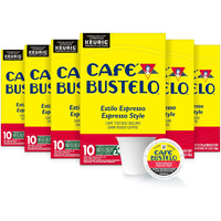 Caf   Bustelo Espresso Style Dark Roast Coffee, Keurig K-Cup Pods, 10 Count Box (Pack Of 6)