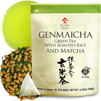 Genmaicha Green Tea With Matcha, Roasted Brown Rice Tea, Low Caffeine, Japanese Tea, 3G  60 Tea Bags?Yamasan?
