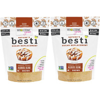 Wholesome Yum Besti Natural Brown Sugar Substitute - Keto Brown Monk Fruit Sweetener Blend With Allulose (No Erythritol) - Non Gmo, Zero Carb, Zero Calorie, Sugar Free, No Aftertaste (12 Oz, 2 Pack)