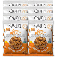 Quinn Gluten Free Peanut Butter Filled Pretzel Nuggets - Made With Real Ingredients, Whole Grain Sorghum, Sea Salt, Vegan, Dairy Free, Non-Gmo - 7 Oz (Pack Of 8)