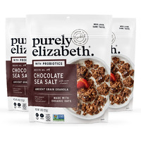 Purely Elizabeth, Chocolate Sea Salt, Ancient Grain Granola With Probiotics, Gluten-Free, 8 Ounce (Pack Of 3)