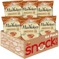 Miss Vickie's Kettle Cooked Potato Chips, Smokehouse Bbq Flavored , 1.375 Ounce (Pack Of 64)