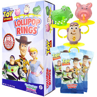 Imaginings 3 Toy Story Individually Wrapped Lollipop Rings Birthday Party Supplies, Buzz Lightyear, Rex, And Hamm, Character Shaped Suckers, Pack Of 18