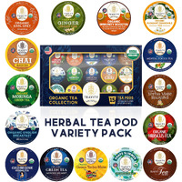 Organic Tea Pods Variety Pack - Assorted Sampler Pack Compatible For Keurig Brewer And Coffee Maker - Earl Grey, English Breakfast, Chai, Chamomile - Herbal Tea Pod For K Cup Keurig Brewing -15 Count (Pack Of 1) By Teavity