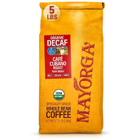 Mayorga Decaf Dark Roast Coffee 5Lb Bag Caf   Swiss Water Decaffeinated Cubano Roast Coffee 100% Arabica Whole Coffee Beans - Smoothest Organic Coffee - Specialty Grade, Non-Gmo, Direct Trade