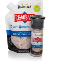 Redmond Real Sea Salt - Natural Unrefined Gluten Free, Coarse Salt With Coarse Grinder (Original Bundle)