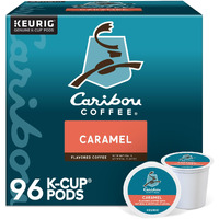 Caribou Coffee Caramel Flavored Coffee, Single Serve Keurig K-Cup Pods, Medium Roast Coffee, 96-Count Box (4 Packs Of 24)