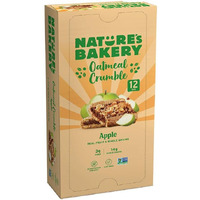 Nature's Bakery Oatmeal Crumble Bars, Apple, Real Fruit, Vegan, Non-Gmo, Breakfast Bar, 1 Box With 12 Twin Packs (12 Twin Packs)