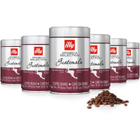 Illy Whole Bean Coffee - Perfectly Roasted Whole Coffee Beans - Guatemala Dark Roast - With Notes Of Chocolate - Complex & Balanced - 100% Arabica Coffee - No Preservatives - 8.8 Ounce, 6 Pack
