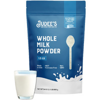 Judee's Pure Whole Milk Powder - 100% Non-Gmo, Rbst Hormone-Free, Gluten-Free And Nut-Free - Pantry Staple, Baking Ready, Great For Travel, Easy To Store And Shelf Stable - Made In Usa - 1.5 Lb (24Oz)