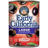 Early California 5.75 Oz. Ripe Pitted Large Black Olives, 12-Cans