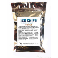 Ice Chips Xylitol Candy In Large 5.28 Oz Resealable Pouch; Low Carb & Gluten Free (Ginger)