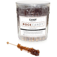 Candy Envy - Amber Rock Candy Sugar Sticks - Root Beer Flavored - 36 Indiv. Wrapped
