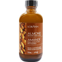 Lorann Almond Bakery Emulsion, 4 Ounce Bottle - 4 Pack