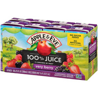 Apple & Eve 100% Juice Very Berry, No Sugar Added, 6.75 Fl Oz, Pack Of 8