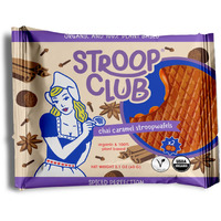 Stroop Club Chai Infused Organic Stroopwafel Caramel Treats | Vegan, Plant-Based And Dutch-Approved Indulgence - 12 Vegan Waffle Cookies (6 Pack Of 2)