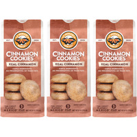 Cinnamon Cookies, 6 Ounce (Pack Of 3), Mexican Shortbread Cookies Lightly Dusted With Cinnamon And Sugar By La Monarca Bakery