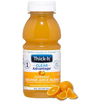 Thick-It Clear Advantage Moderately Thick Orange Juice, Honey Consistency, Ready-To-Drink, Digestible Swallowing Aid, Hydration On The Go, Convenient & Ready-To-Use, 8 Oz Bottle (24 Pack)