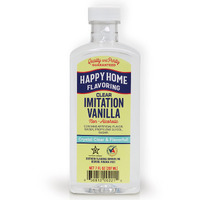Happy Home Clear Imitation Vanilla Flavoring, Non-Alcoholic, Certified Kosher, 7 Oz.