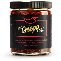 Hot Crispy Oil, An All Natural Unique Blend Of Fresh Fried Shallots, Fresh Garlic And A Proprietary Blend Of Three Different Chili Peppers. Highly Addictive.