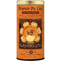 The Republic Of Tea - Pumpkin Pie Chai Herbal Tea Tin, 36 Naturally Caffeine-Free Tea Bags